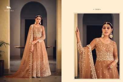 Senhora Presents Senhora Sarika Semi Stitch Net Gown Catalog