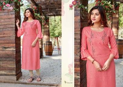 Senorita Stylish Embroidery Work Rayon Kurtis By Rarelily