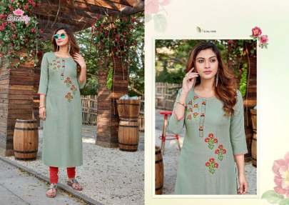 Senorita Stylish Embroidery Work Rayon Kurtis By Rarelily