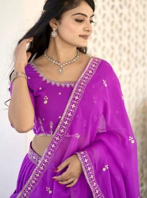 Sequence Work Violet Colour  Lehenga Choli With Dupatta