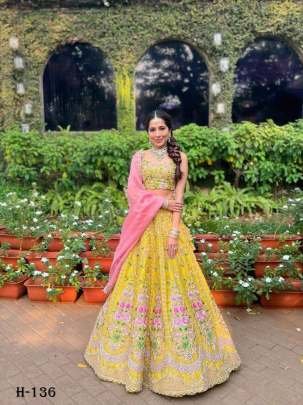 Sequins Embroidered Work Satin Silk Lehenga Choli