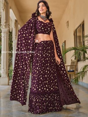 Shubhkala Present New Exclusive Foil Printed Stitched Lehenga Choli with Fancy Dupatta  2323