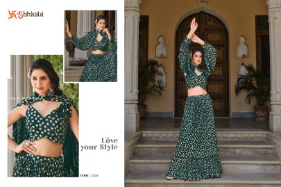 Shubhkala Present New Exclusive Foil Printed Stitched Lehenga Choli with Fancy Dupatta -2324