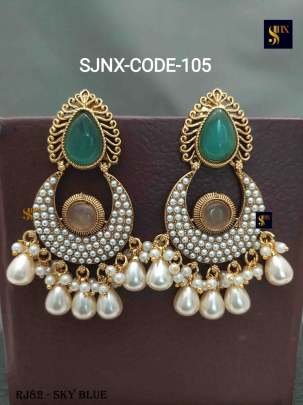 Sky Blue Dazzling Stones Cand Earring