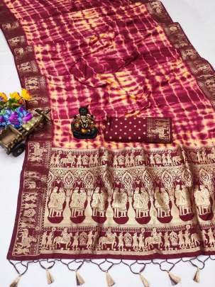 Soft Dola Silk With Rich Pallu  Maroon Saree