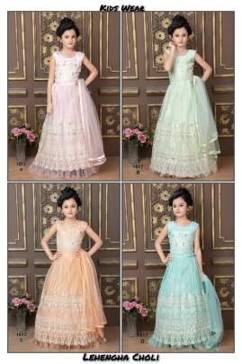 Soft Net Embroidery Stitched Kids Lehenga Choli