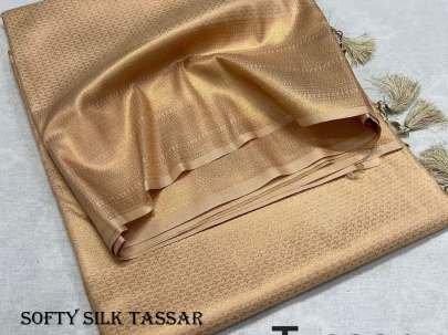 Fancy Shiny Soft Silk Tussar Saree