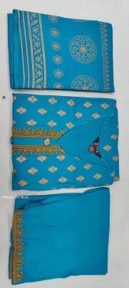 Sonkali Rayon Sky Blue Kurti Pant Set with Chanderi Dupatta