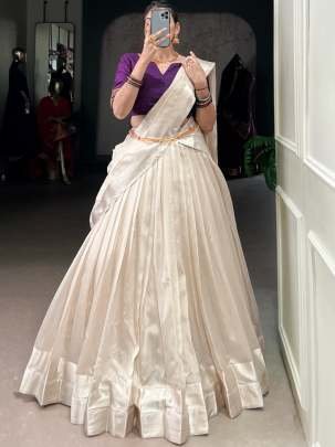 Southern Tradition Wedding Wear Half Lehenga Saree