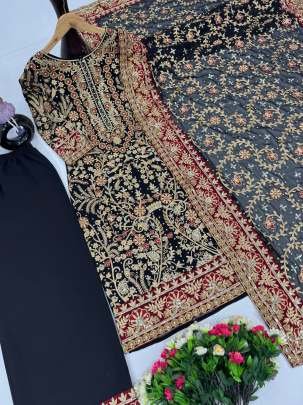 Special Eid Collection Heavy Faux Georgette Pakistani Suits With Palazzo