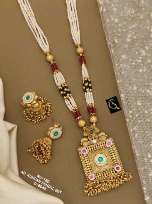 Square AD Kundan Mala Pendal Set