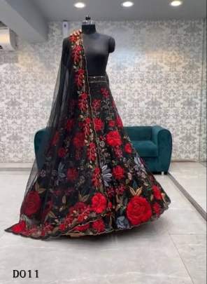 Stunning Black sequence embroidered partywear lehenga choli