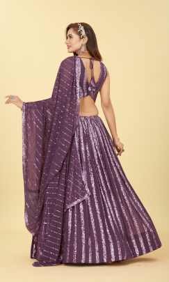 Stylish Mauve Color Sequence Lehenga Choli