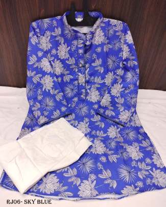 Summer Special Rayon Sky Blue Co Ord Set