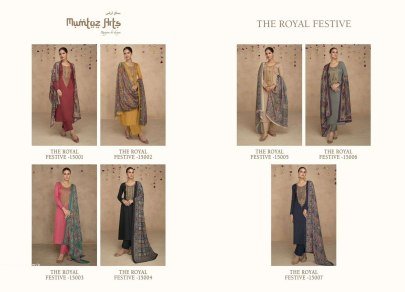 The Royal Festive By Mumtaz Arts Jam Satin Embroidery Dress Material
