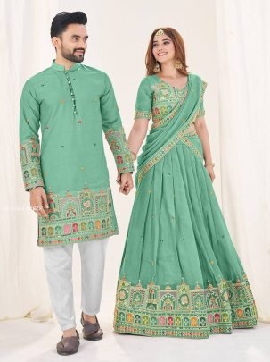 Thread & Tradition Lehenga Choli With Sequence Embroidery Stitch Work