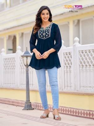 tips and tops glamour vol 1 western georgette tunic tops by fab funda