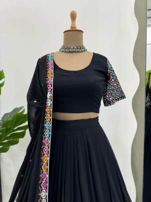 Traditional Gujarati Black Chaniya Choli