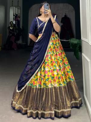 Traditional Mysore Silk Purple Lehenga Choli