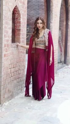 Trending Full Stitch Indo western Set