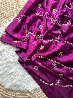 Trending Magenta  Jimmy Choo Handwork Saree