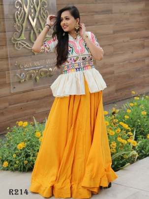 Trendy Designer Embroidery Cotton Lehenga With Top