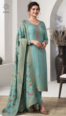 Trendy Kuleesh Sanaya Vol 2 Jacquard Suit From Fab Funda