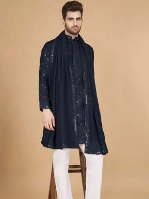 Vastra Mantra Viscose Slik Mens Kurta With Dupatta Cataloge By Shubhvastra