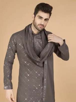 Vastra Mantra Viscose Slik Mens Kurta With Dupatta Cataloge By Shubhvastra