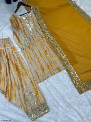 Wedding Ready To Wear Pure Chinon Silk Patiala Salwar Suits