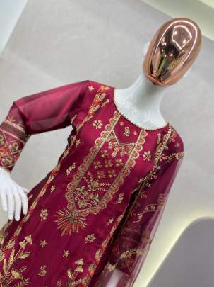 Wedding Trending Sequence Embroidery Suits