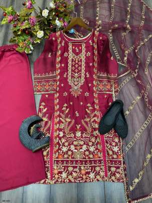 Wedding Trending Sequence Embroidery Suits