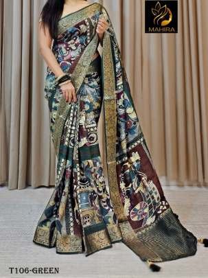 Wedding Wear Green Pure Dola Silk Saree 