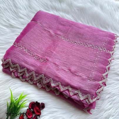 Wedding Wear Pink Jimmy Choo Handwork Saree