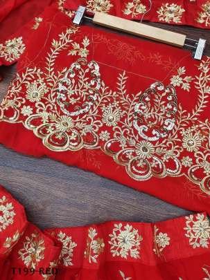 Wedding Wear Red Georgette Lehenga Choli