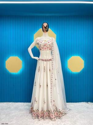 Western Style Thread And Sequence Work Blazer And Koti Lehenga Choli
