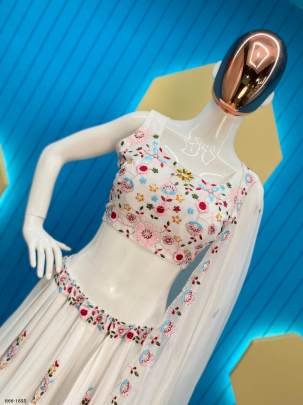 Western Style Thread And Sequence Work Blazer And Koti Lehenga Choli