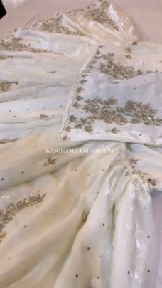 White Sharara Suit with Red Dupatta