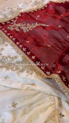 White Sharara Suit with Red Dupatta
