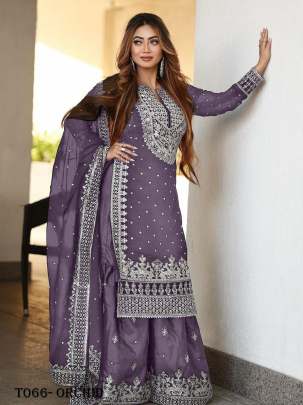 Georgette Ready To Wear Orchid Sharara Suit