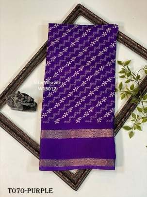 Purple Crepe Saree With Digital Printed