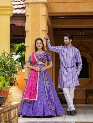 Women Wear Purple Pure Georgette Lehenga Choli