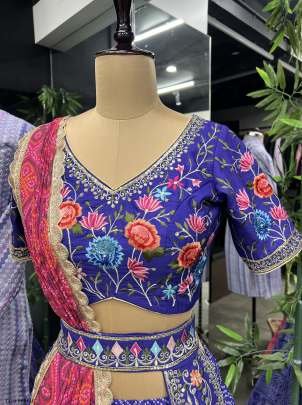 Women Wear Purple Pure Georgette Lehenga Choli