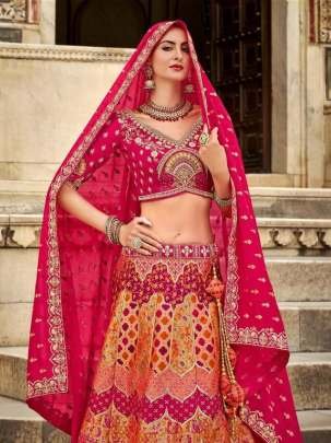 Woven Art Silk Sequence Embroidery Lehenga Choli With Dupatta