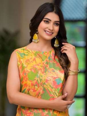 Yellow New Launce Super Hit Floral Georgette Gown Saree