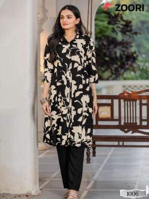 Zoori Brand Alexa Vol 2 Ladies Stylish Rayon Printed Kurtis Set