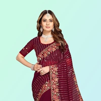 Maroon Sarees