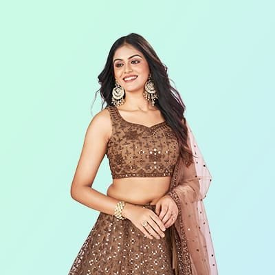 Brown Lehenga