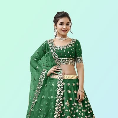 Green Lehenga