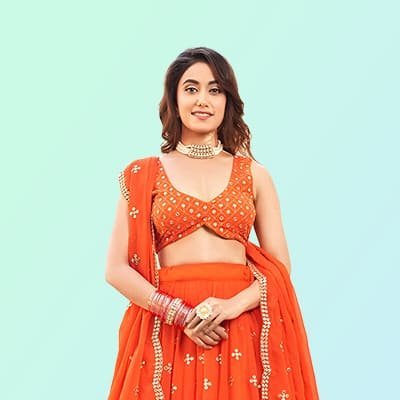 Orange Lehenga